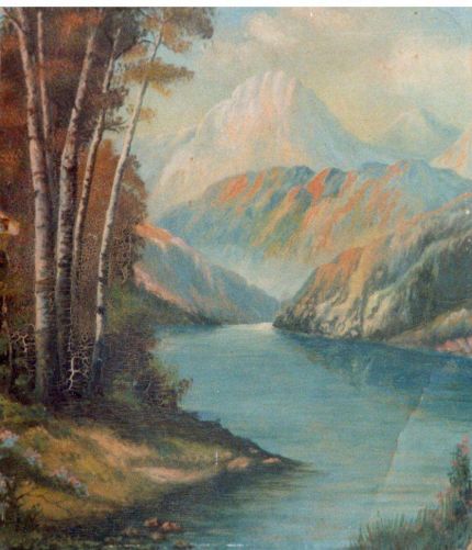 Aspens at the River - An Oil Painting by Grace Leonard